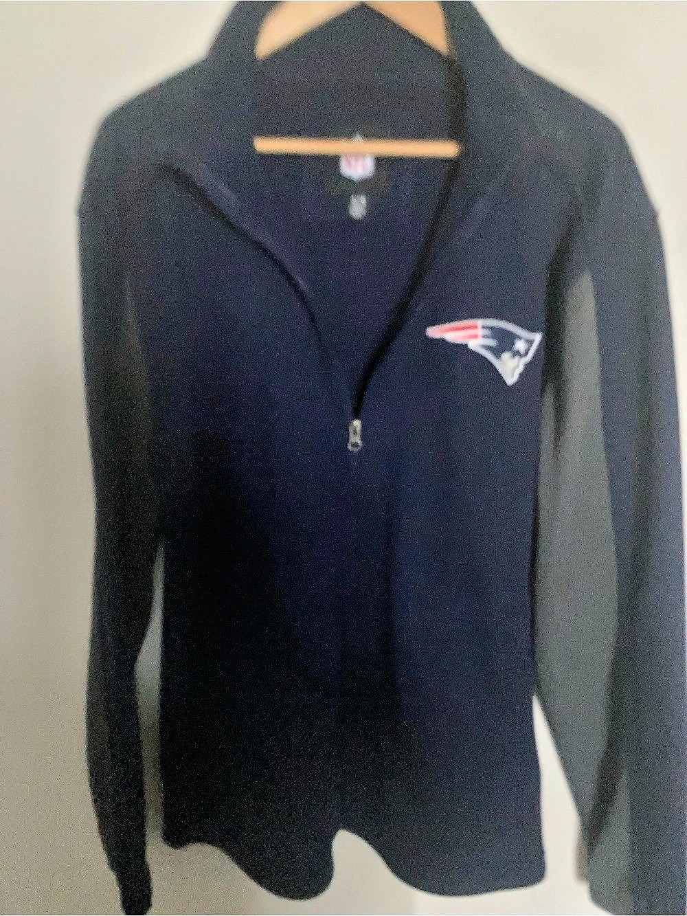 NFL New England Patriots Track Jacket Blue & Gray Large